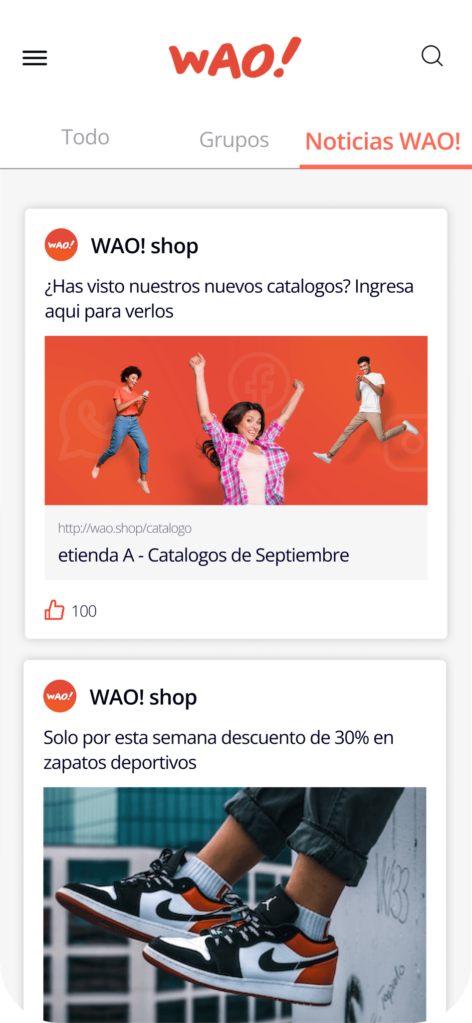 WAO SHOP product interface 1