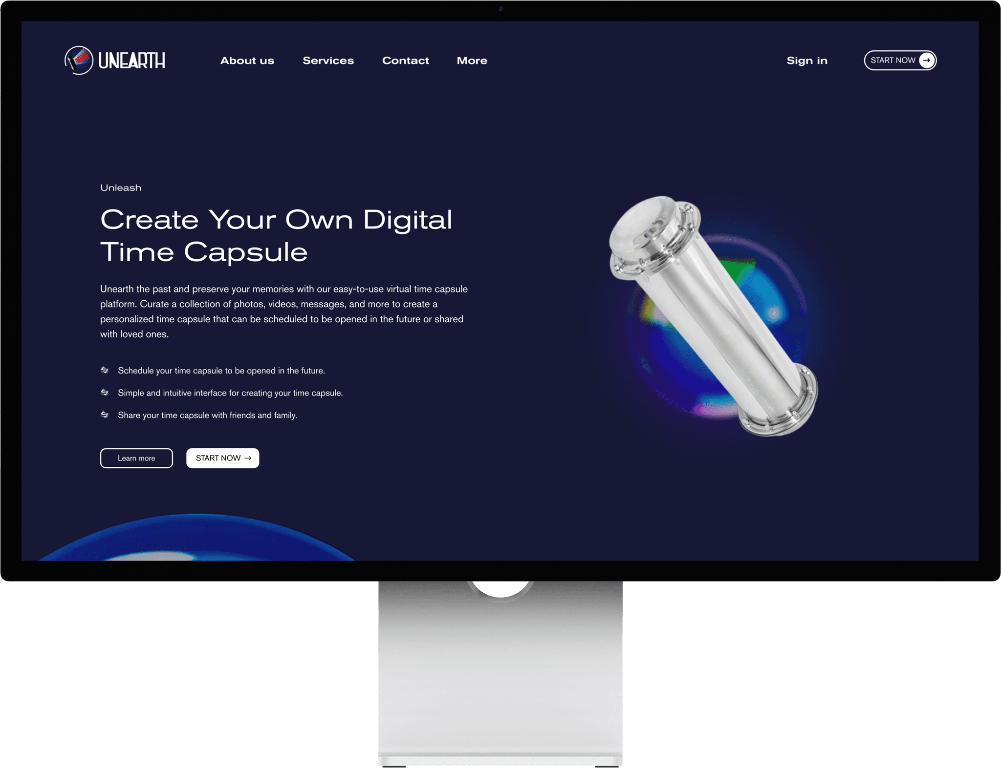 UNEARTH product interface