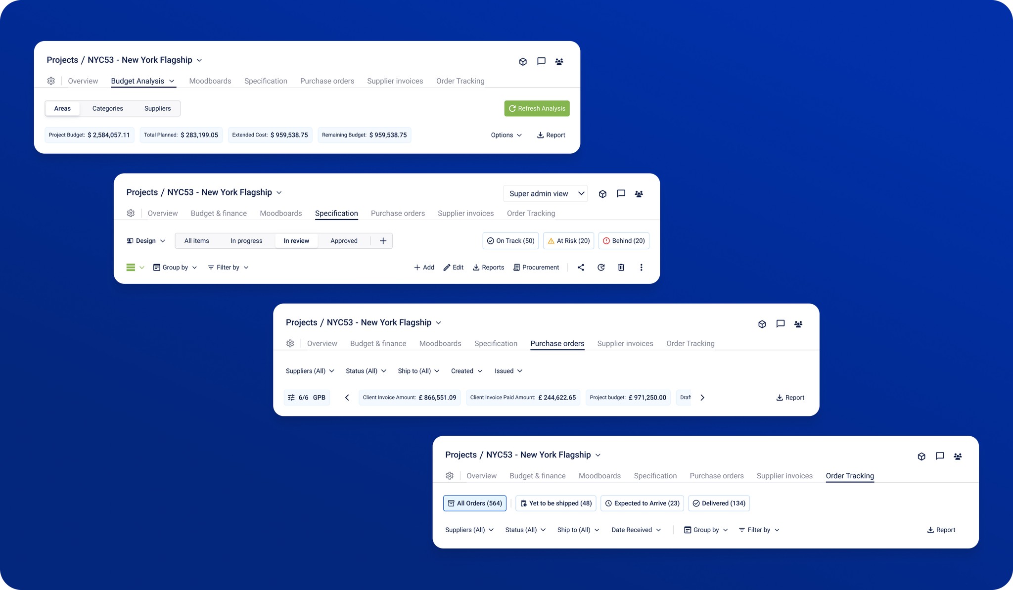 Keep people oriented. Fohlio interface detail