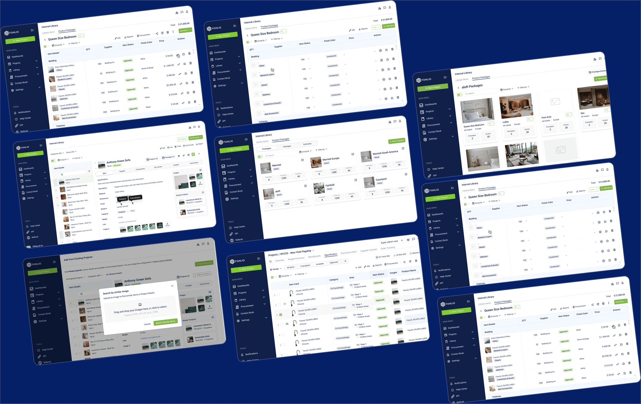FOHLIO interface overview