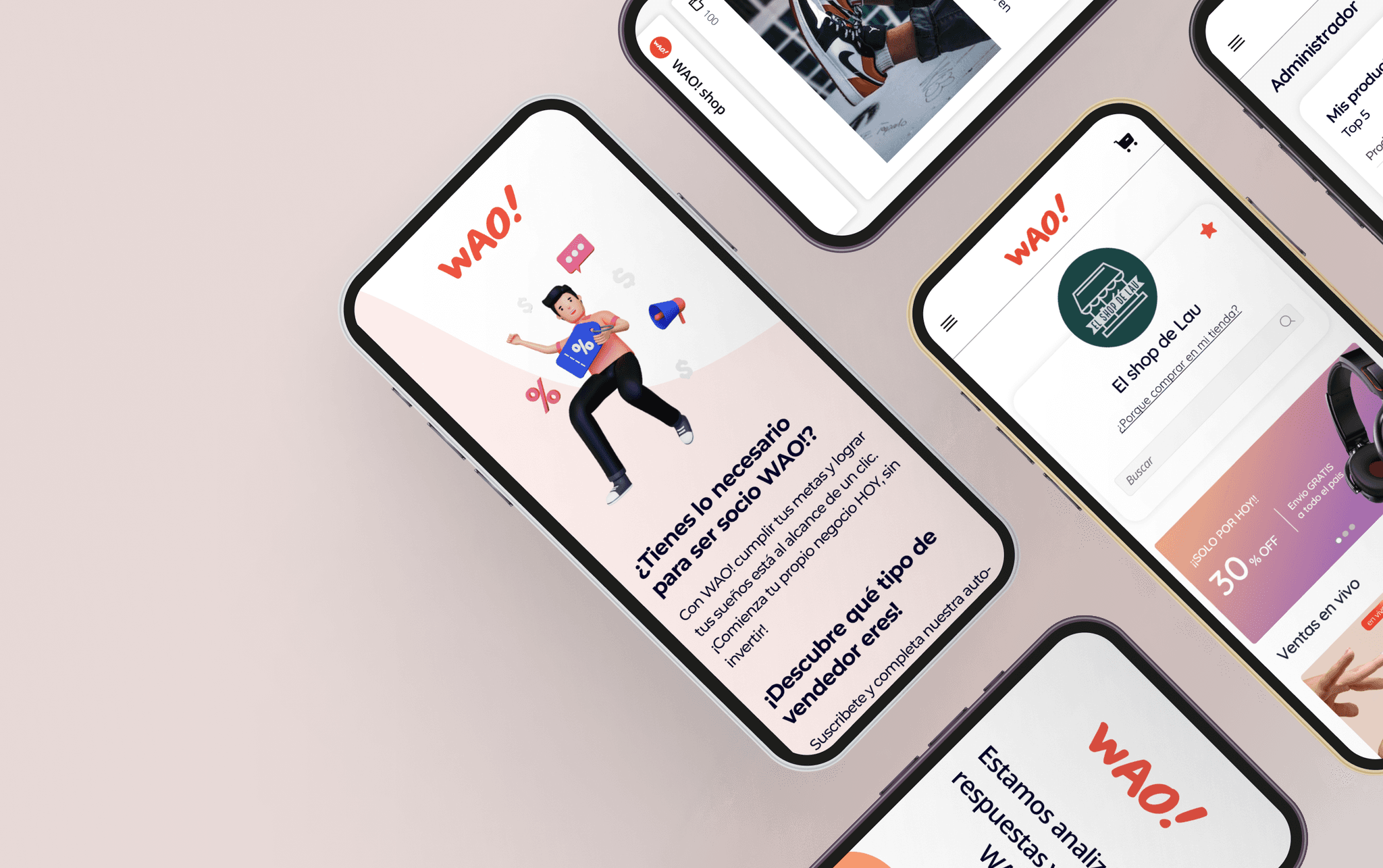 WAO SHOP interface overview