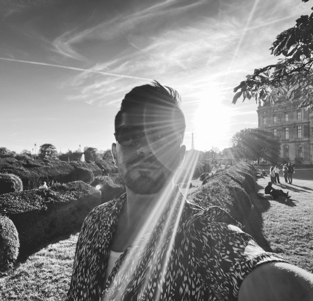 Nicolas Sanabria in a sunlit garden
